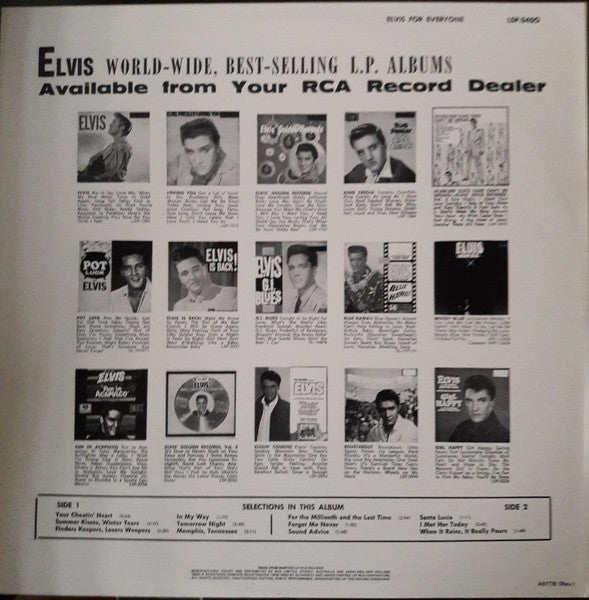 Elvis Presley : Elvis For Everyone! (LP, Album)