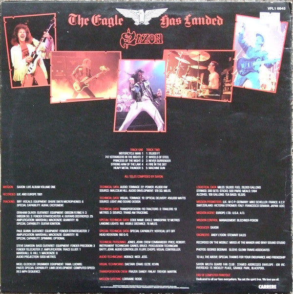 Saxon : The Eagle Has Landed (Live) (LP, Album)