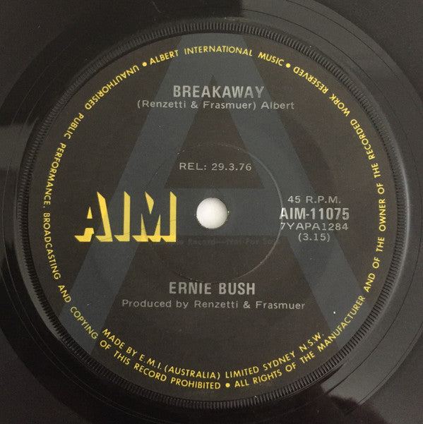 Ernie Bush : Breakaway (7&quot;, Single, Promo)