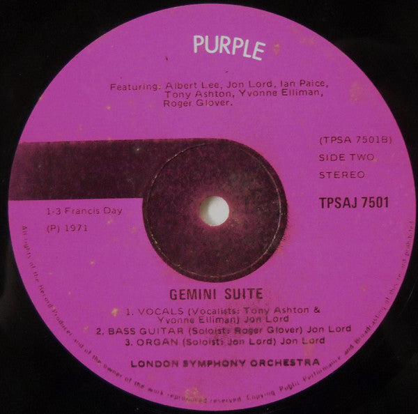 Jon Lord / London Symphony Orchestra : Gemini Suite (LP, Album, Gat)