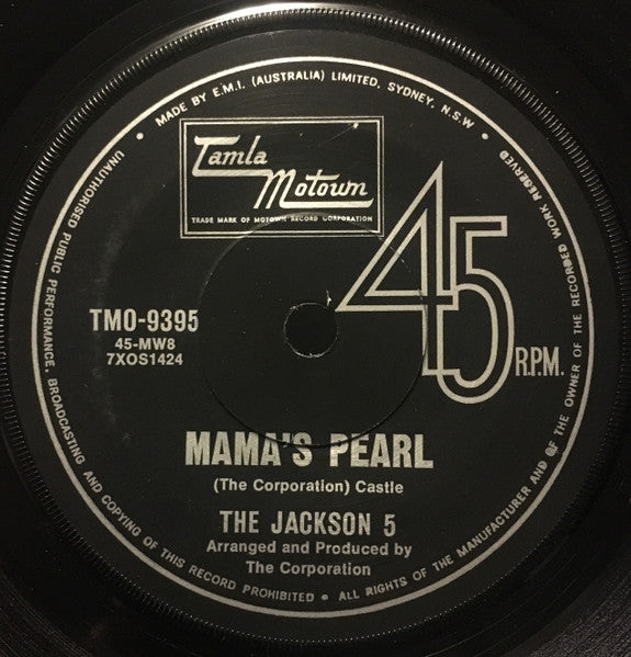 The Jackson 5 : Mama's Pearl (7", Single)