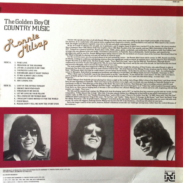 Ronnie Milsap : The Golden Boy Of Country Music (LP, Comp)
