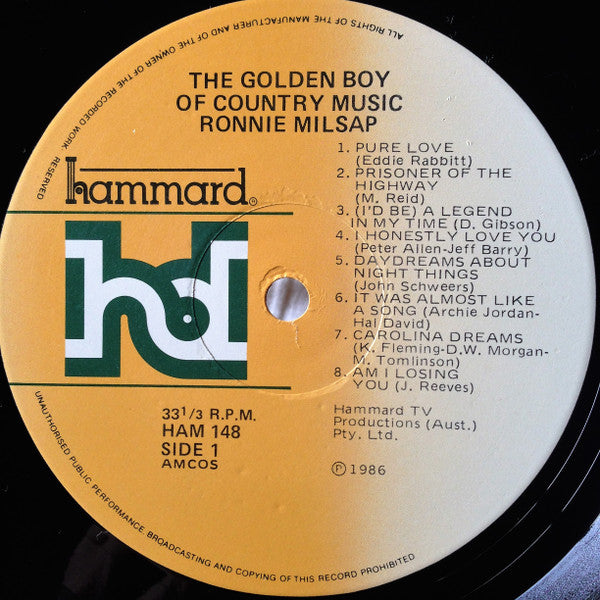 Ronnie Milsap : The Golden Boy Of Country Music (LP, Comp)
