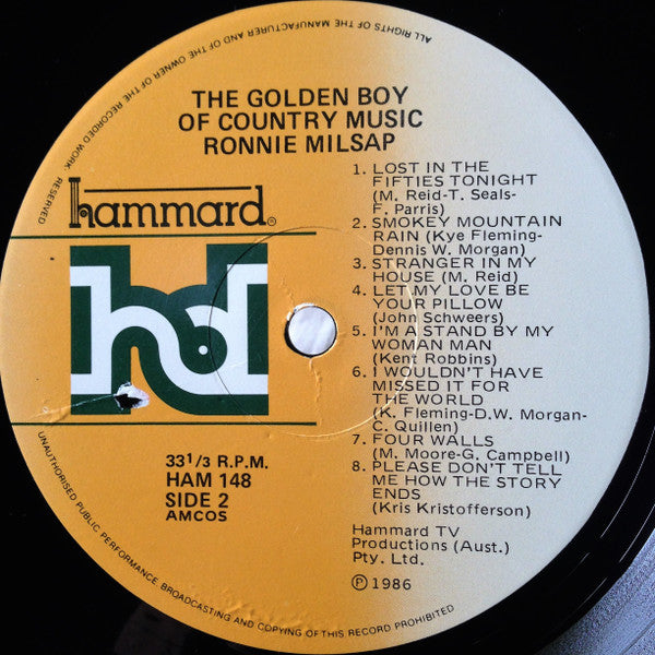 Ronnie Milsap : The Golden Boy Of Country Music (LP, Comp)
