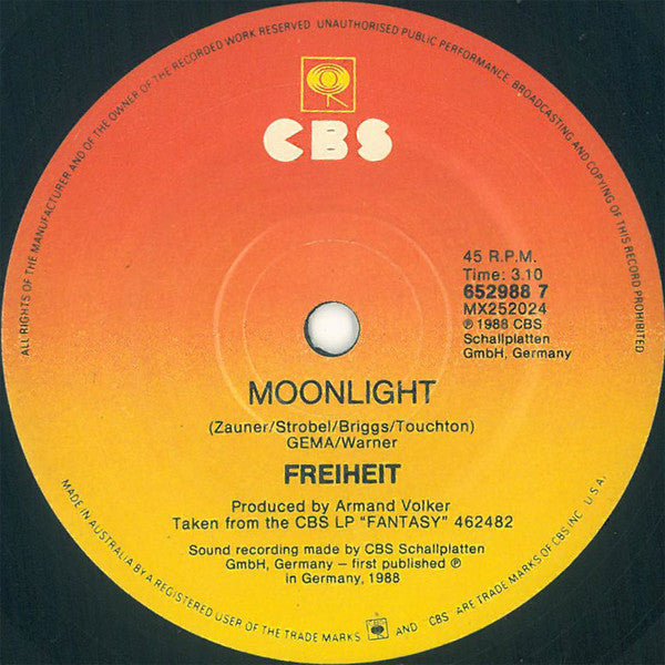 Münchener Freiheit : Kissed You In The Rain (7", Single, Promo)