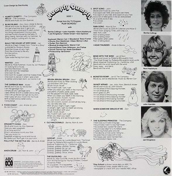 Play School, Kindergarten (6) : Humpty Dumpty (LP, Album, RE)