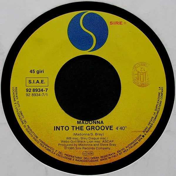 Madonna : Into The Groove (7", Single)