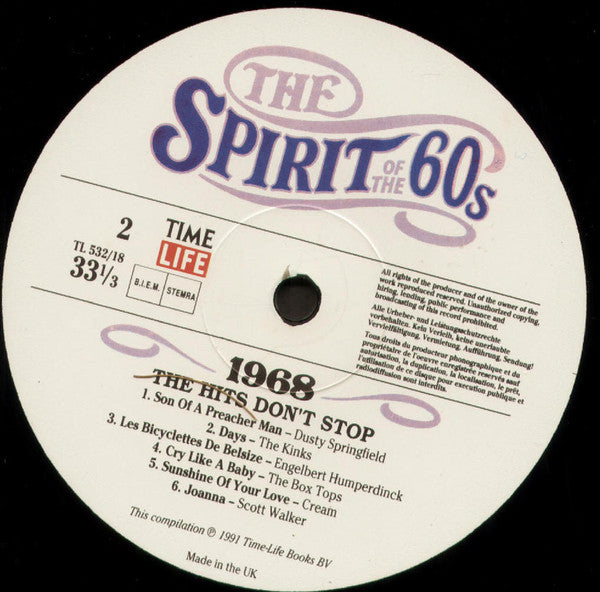 Various : The Spirit Of The 60's: 1968 The Hits Don't Stop (2xLP, Comp)
