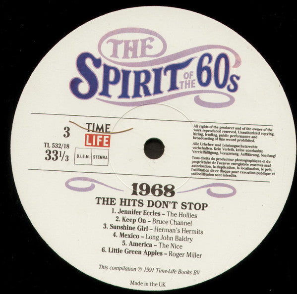 Various : The Spirit Of The 60's: 1968 The Hits Don't Stop (2xLP, Comp)