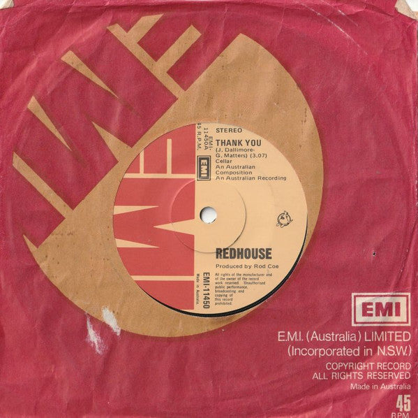 Redhouse (3) : Thank You (7")