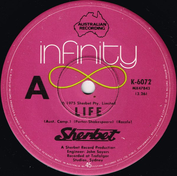 Sherbet : Life (7", Single)
