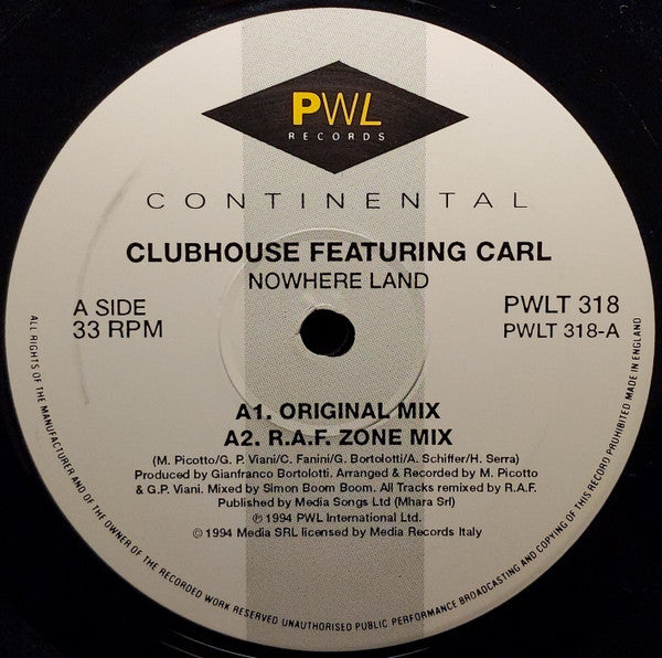 Club House Featuring Carl Fanini : Nowhere Land (12")