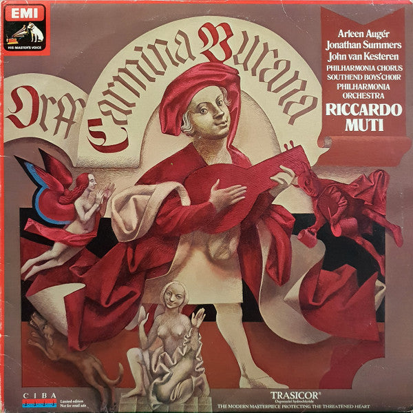 Carl Orff, Arleen Auger, Jonathan Summers, John Van Kesteren, Philharmonia Chorus, Southend Boys&#39; Choir, Philharmonia Orchestra, Riccardo Muti : Carmina Burana (LP, Ltd, Promo, Tra)