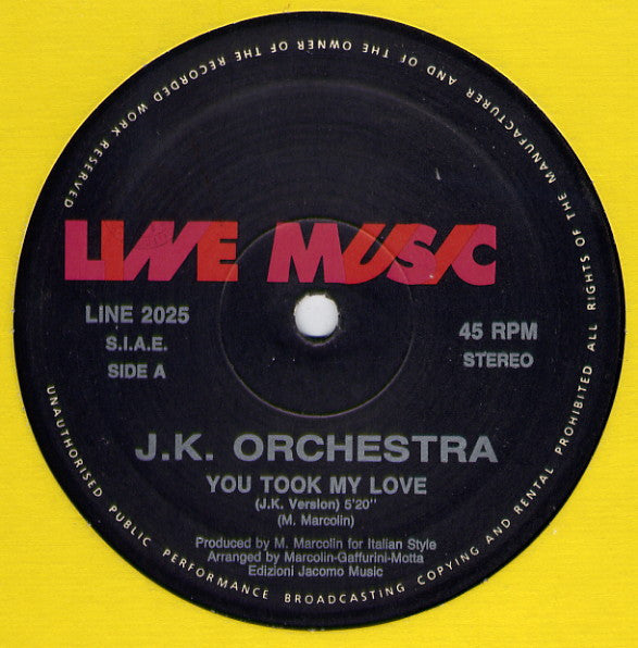 J.K. Orchestra : You Took My Love (12&quot;)