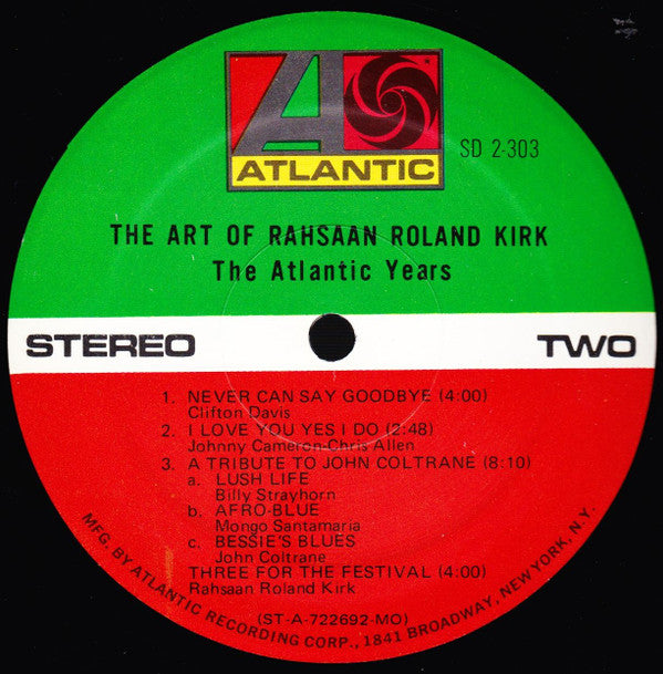 Rahsaan Roland Kirk* : The Art Of Rahsaan Roland Kirk - The Atlantic Years (2xLP, Comp, MO )