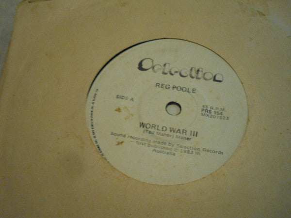 Reg Poole : World War III (7", Single)