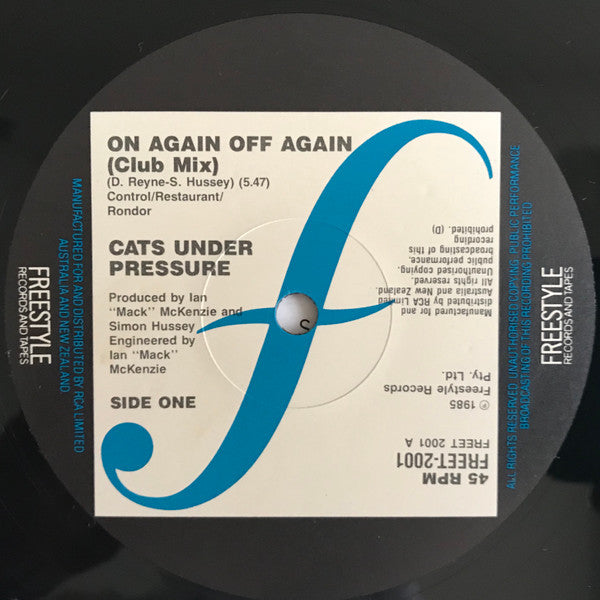 Cats Under Pressure : On Again Off Again (12", Single)