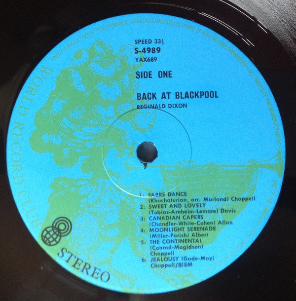 Reginald Dixon : Back In Blackpool (LP, Album, Club)