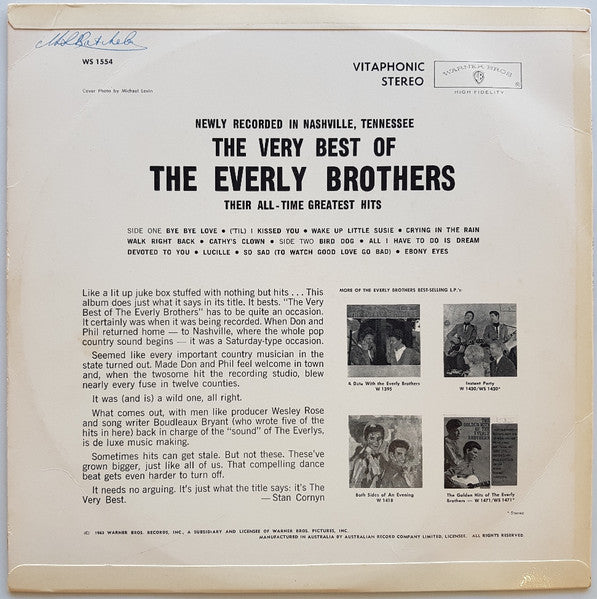 Everly Brothers : The Very Best Of The Everly Brothers (LP, Album)