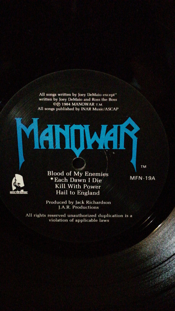 Manowar : Hail To England (LP, Album, MPO)