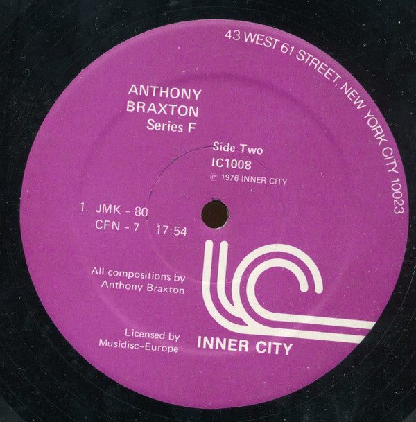 Anthony Braxton : Saxophone Improvisations / Series F. (LP, Album)