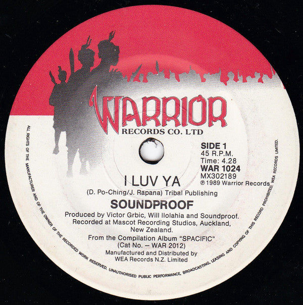 Soundproof (10) / Pacific Band : I Luv Ya / LJR (7", Single)