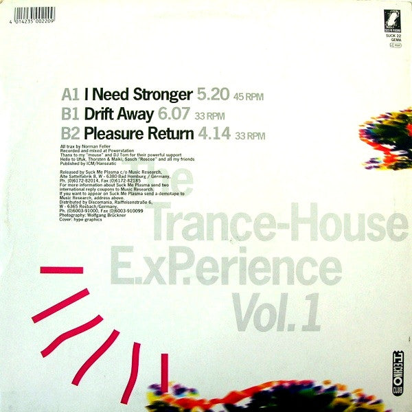 Norman (2) : The Trance-House E.xP.erience Vol. 1 (12")