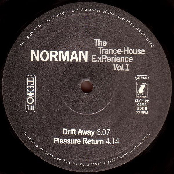 Norman (2) : The Trance-House E.xP.erience Vol. 1 (12")