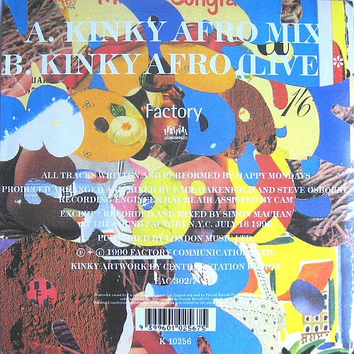 Happy Mondays : Kinky Afro (7", Single)