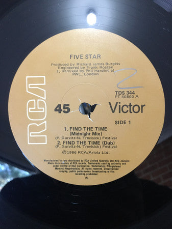 Five Star : Find The Time (12", Maxi)