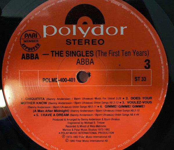 ABBA : The Singles (The First Ten Years) (2xLP, Comp, Gat)