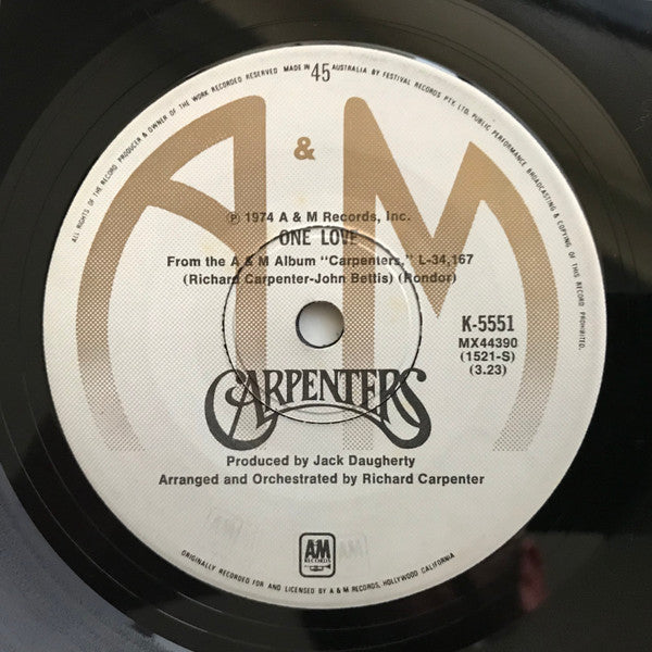 Carpenters : I Won't Last A Day Without You (7")