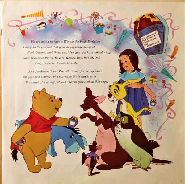 Unknown Artist : Walt Disney Presents A Happy Birthday Party With Winnie The Pooh (LP, Album, Gat)