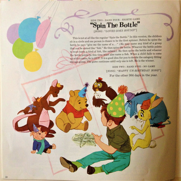 Unknown Artist : Walt Disney Presents A Happy Birthday Party With Winnie The Pooh (LP, Album, Gat)