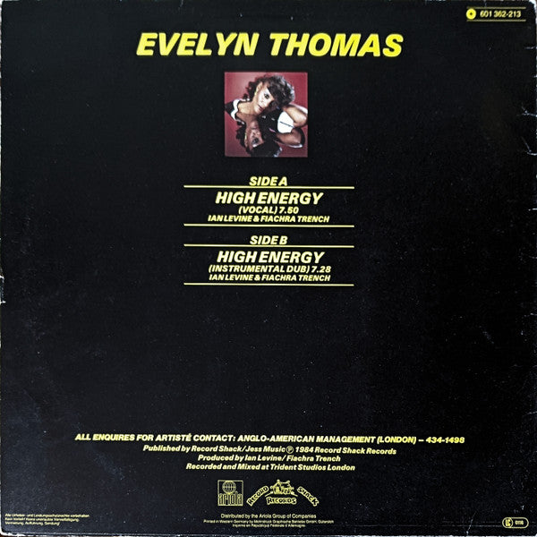 Evelyn Thomas : High-Energy (12", Maxi)