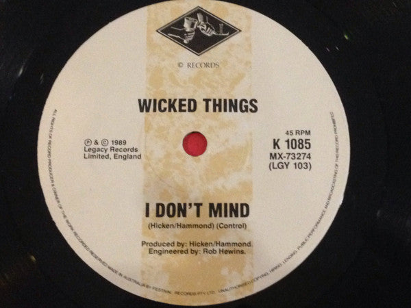 Wicked Things (2) : Good Time (Dancing In The Street) (7", Car)