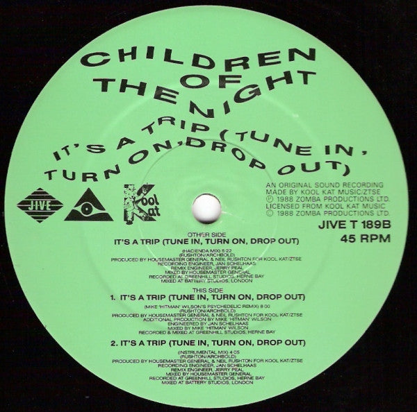 Children Of The Night : It's A Trip (Tune In, Turn On, Drop Out) (12", Ora)