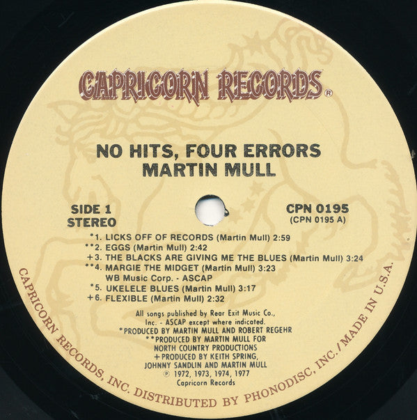 Martin Mull : No Hits, Four Errors ♦ The Best Of Martin Mull (LP, Comp, Ter)