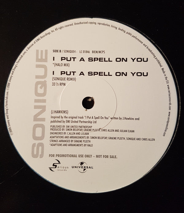 Sonique : I Put A Spell On You (12", Promo)
