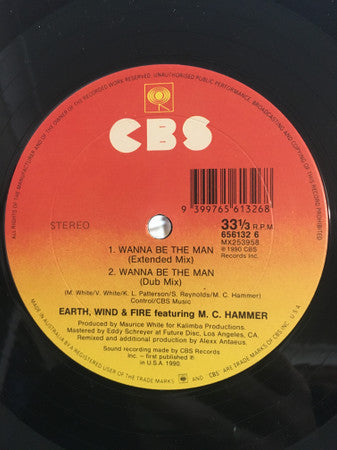 Earth, Wind & Fire Featuring MC Hammer : Wanna Be The Man (12")