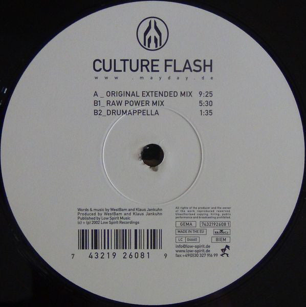 Members Of Mayday : Culture Flash (12")