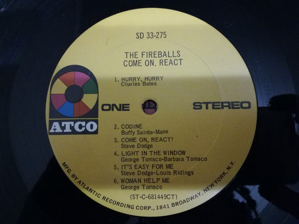 The Fireballs : Come On, React! (LP, Album, Ter)