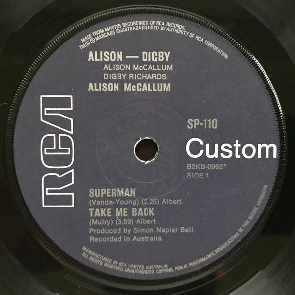 Alison MacCallum, Digby Richards : Alison - Digby (7", EP, S/Edition)