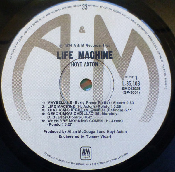 Hoyt Axton : Life Machine (LP, Album)