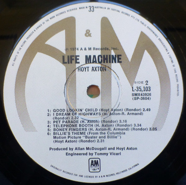 Hoyt Axton : Life Machine (LP, Album)