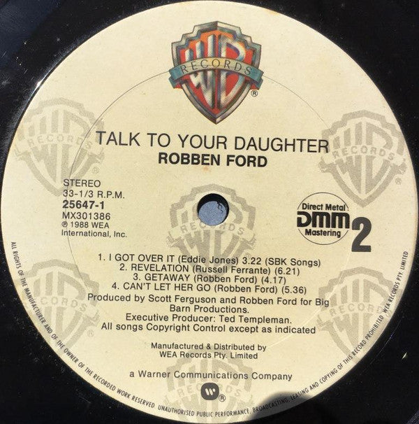 Robben Ford : Talk To Your Daughter (LP, Album, Dir)