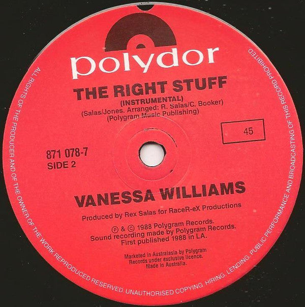 Vanessa Williams : Dreamin' (7", Single)