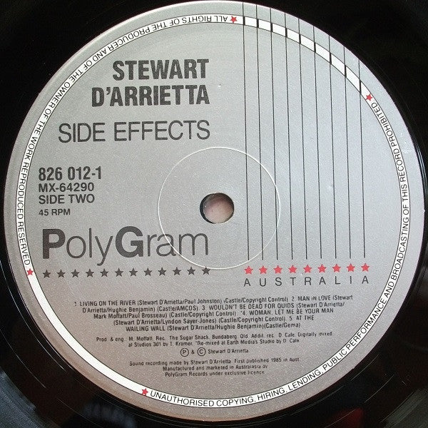 Stewart D'Arrietta : Side Effects (LP)