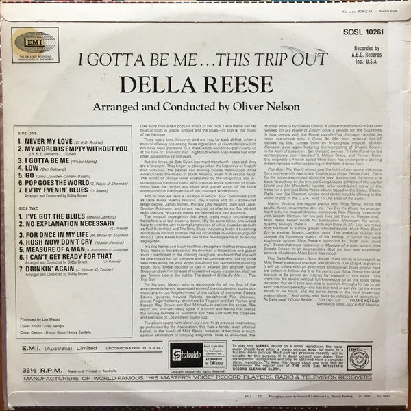 Della Reese : I Gotta Be Me...This Trip Out (LP)