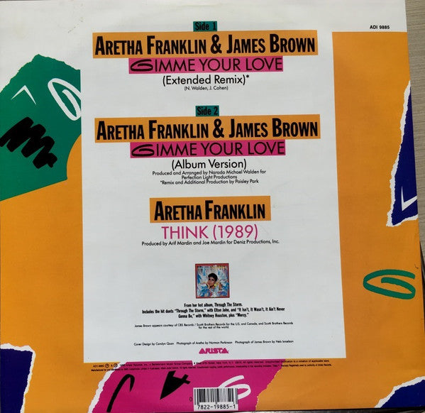 Aretha Franklin & James Brown : Gimme Your Love (12", Single)